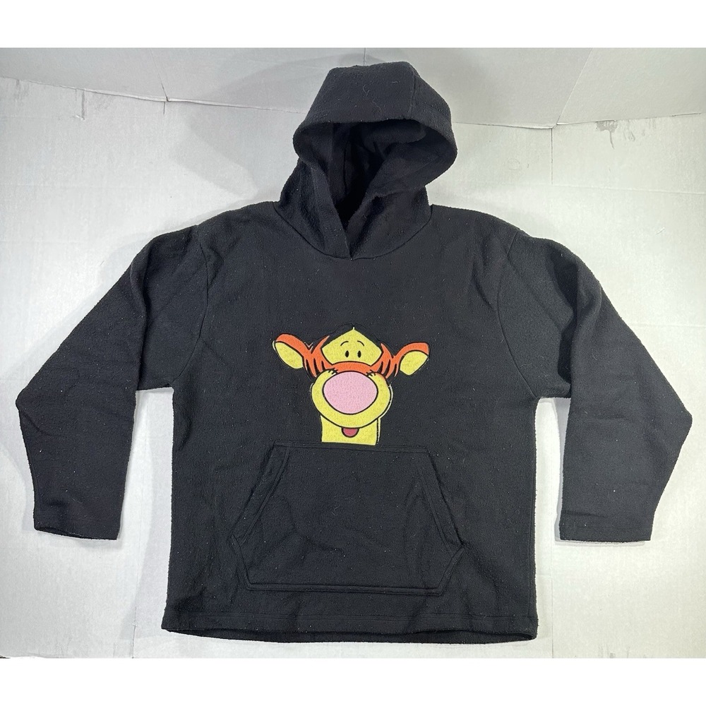 Disney Tigger Black Pullover Hoodie Jerry‎ Leigh Pooh Graphic Size S